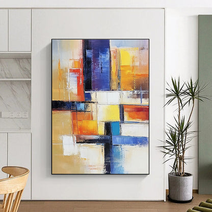 Colorful Geometric Abstract Composition for Modern Office Meeting Room & Interior Design Studio STSC153
