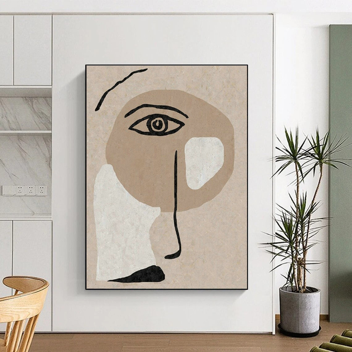 Abstract Face Art for Bohemian Café & Art - Inspired Bedroom DLZ2051