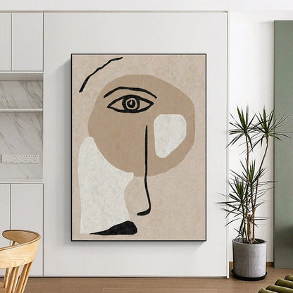 Abstract Face Art for Bohemian Café & Art - Inspired Bedroom DLZ2051