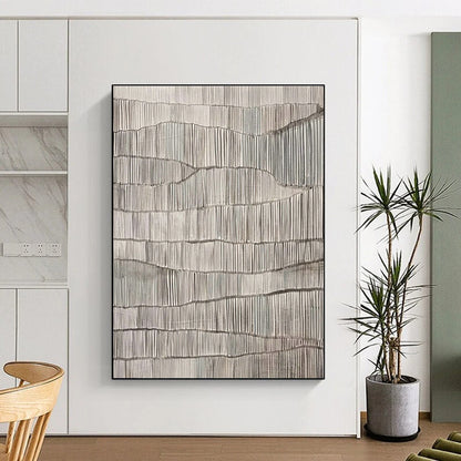 Wavy Line Textured Art for Coastal Restaurant & Art Gallery Atrium DLZ1041