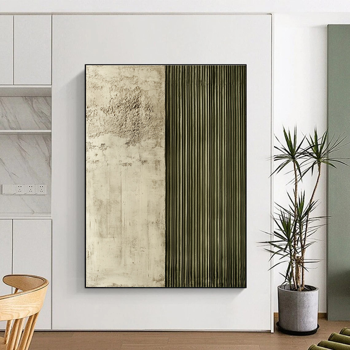 Textured Two - Tone Wall for Industrial - Chic Loft & Contemporary Art Studio STSC542