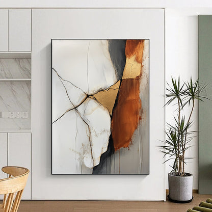 Cracked Gold and Brown Abstract for Luxury Hotel Lobby & Upscale Dining Room STSC655