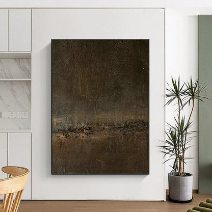 Dark Brown Textured Art II for Vintage Café & Art - Themed Library DLZ1843