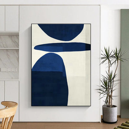 Sleek Dark Blue Art for Luxury Hotel Suite & Design - Forward Home Office DLZ1962