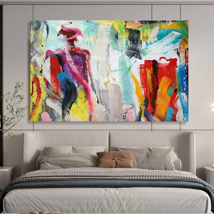 Colorful Figure Abstract Art for Bohemian - Chic Café Community Spaces DLZ2685