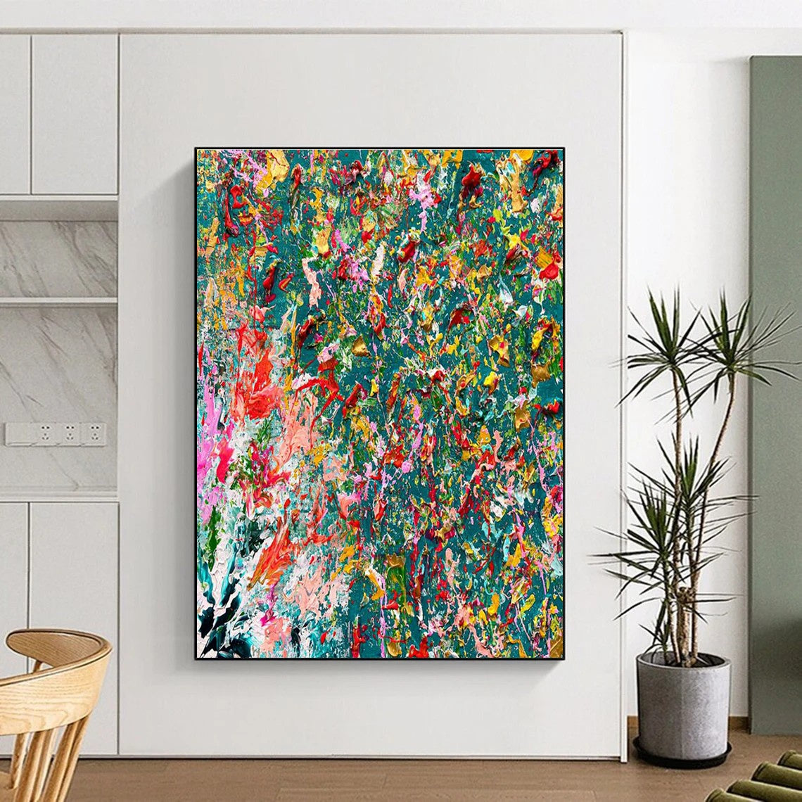Vibrant Color Splash Art for Creative Studio & Modern Café DLZ2382