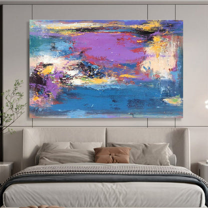 Purple - Blue Abstract Art for Creative Studio Lounges DLZ2545