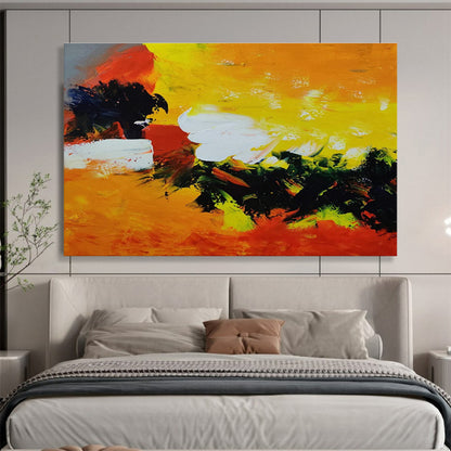 Vibrant Orange - Yellow Abstract Creation to Ignite Creativity in Dynamic Creative Studios DLZ3036