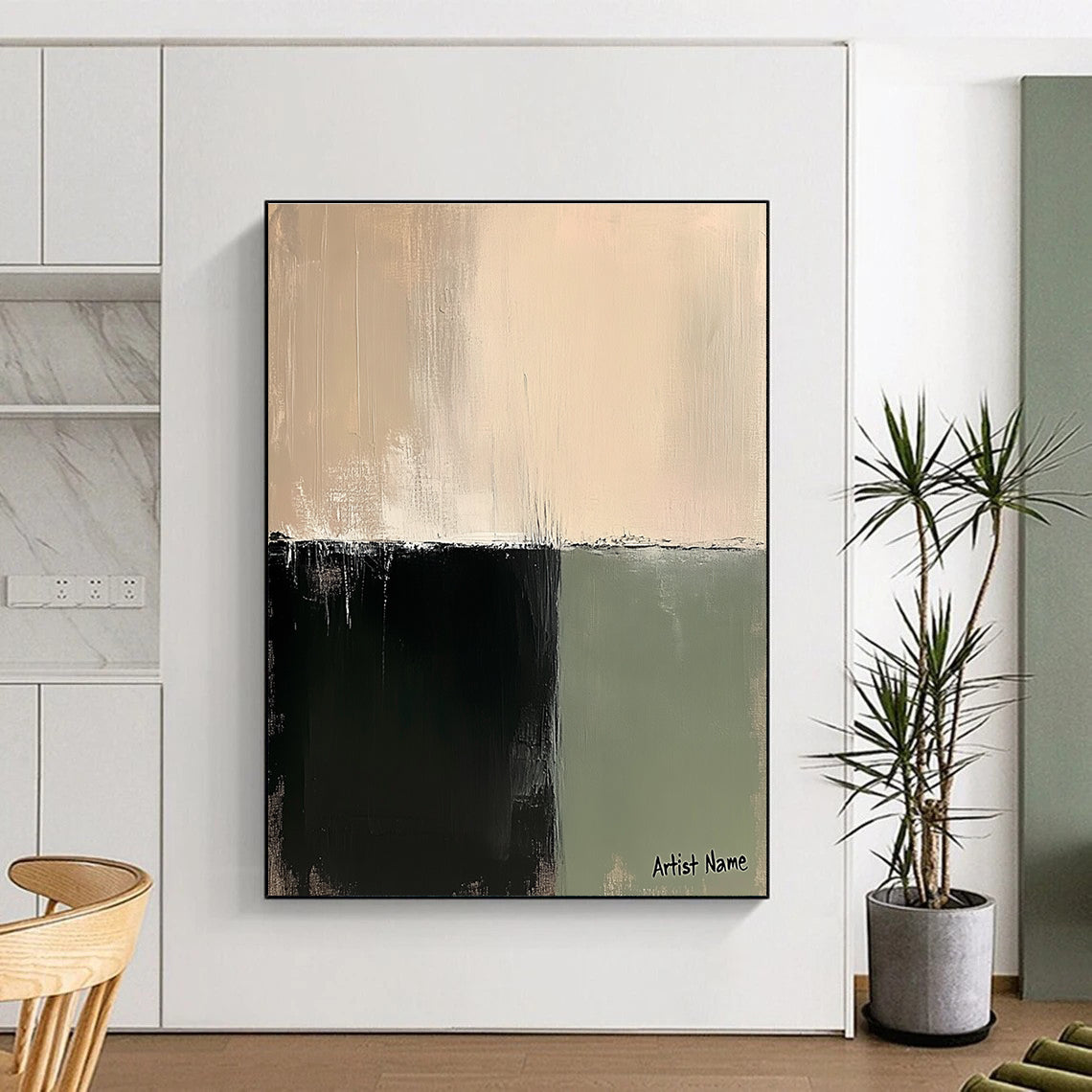 Minimalist Color Block Art for Scandinavian Home & Office Lounge STSC1071