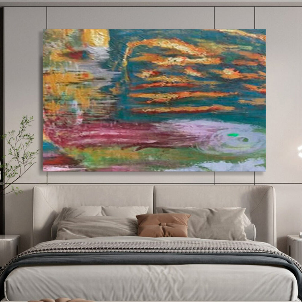 Colorful Water - Ripple Abstract Art for Artistic Bathroom DLZ2755