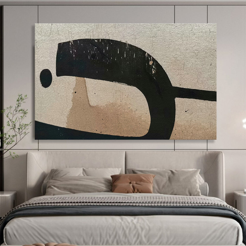 Black - Brown Abstract Art for Minimalist Home Offices DLZ2523