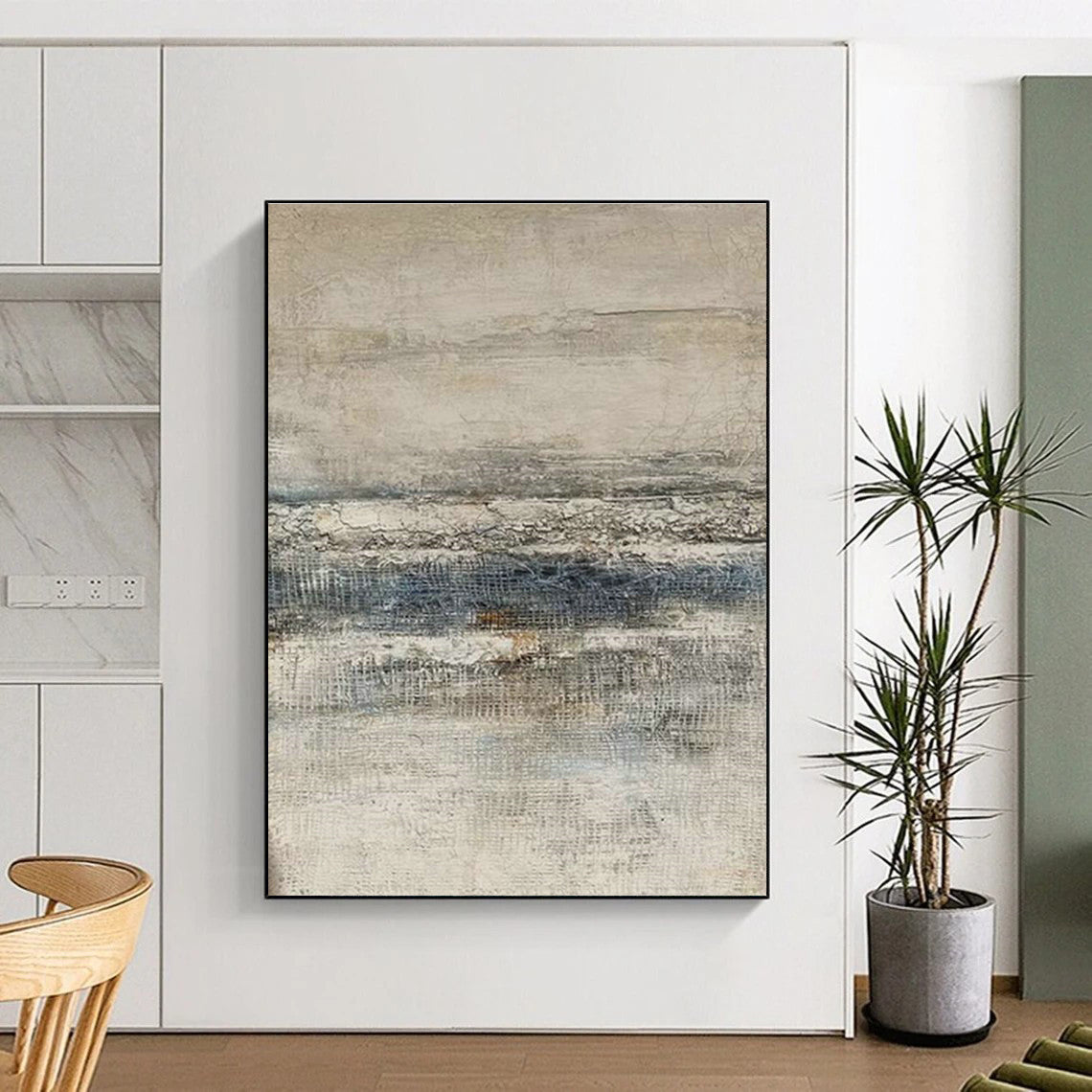 Gray - Toned Abstract Landscape for Luxury Hotel Lounge Spaces DLZ0181