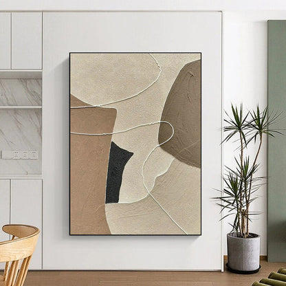 Neutral Geometric Line Art for Minimalist Interior Design Studio & Serene Yoga Retreat DLZ1506