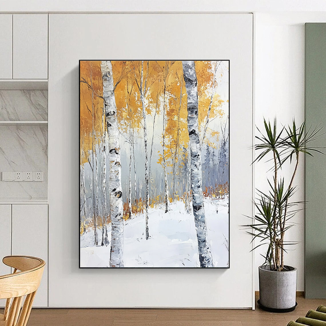 Winter Birch Forest for Rustic Cabin & Seasonal Decor Showroom STSC1123