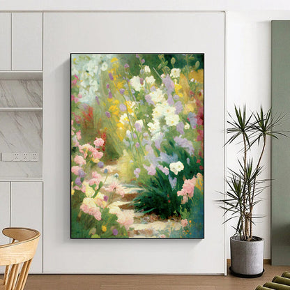 Flower - Filled Garden Landscape Art for Country Cottage & Botanical Spa DLZ1363