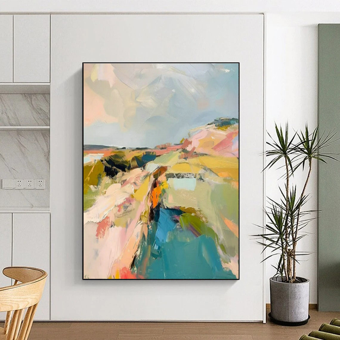 Vibrant Abstract Landscape for Modern Country Cottage & Creative Retreat Center DLZ1581