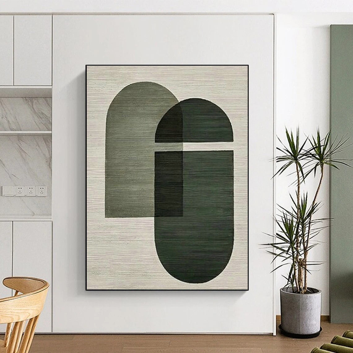 Simple Geometric Art for Minimalist Yoga Studio & Modern Home Entryway DLZ1519