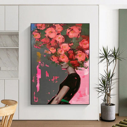 Flower Head Abstract Art for Living Room & Bedroom DLZ0458