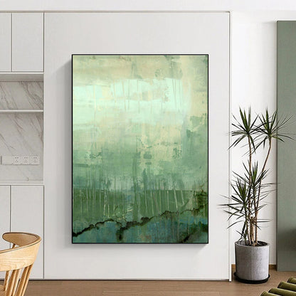 Green - Toned Misty Art for Nature - Inspired Library & Eco - Conscious Café DLZ0959
