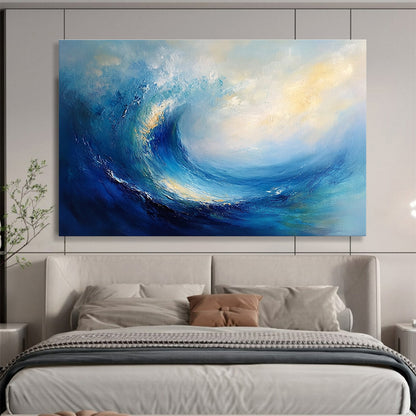 Dynamic Blue Wave Art for Nautical - Themed Restaurant & Adventure - Lover’s Home SC108