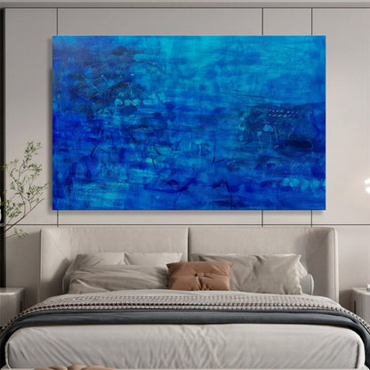 Blue - Tone Abstract Art for Serene Home Offices DLZ2456