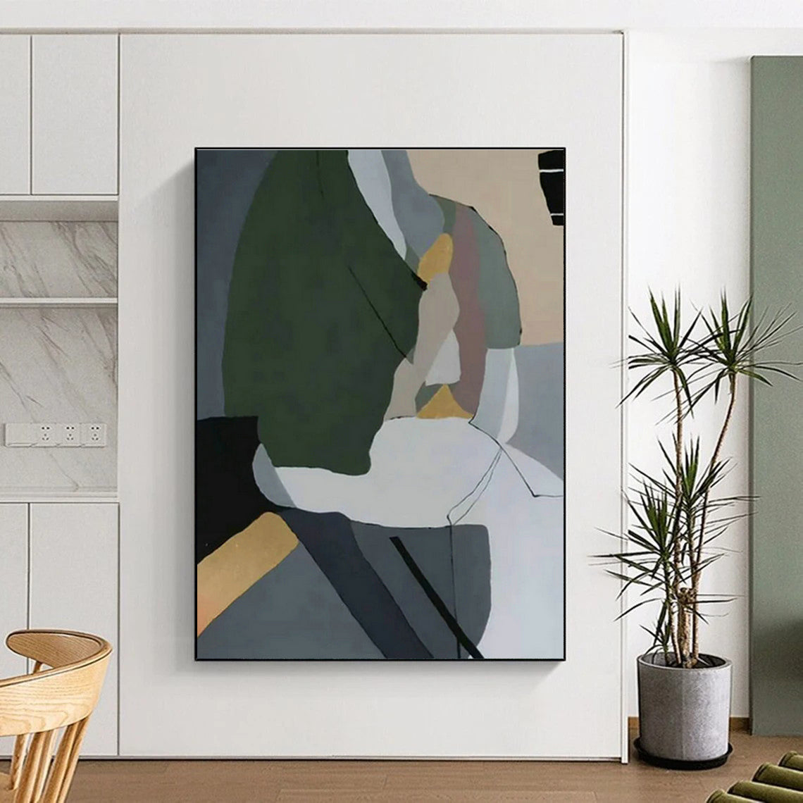Geometric Color - Block Abstract Art for Living Room & Office DLZ0540
