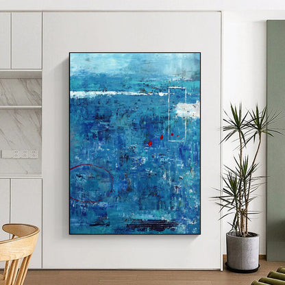 Blue Abstract Art for Art Gallery & Home Spa DLZ1107