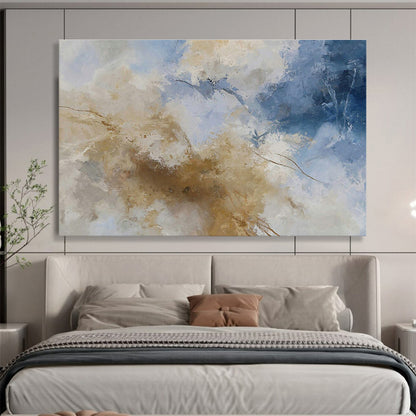 Blue - Brown Abstract Art for Nautical - Themed Restaurant Dining Areas DLZ2520