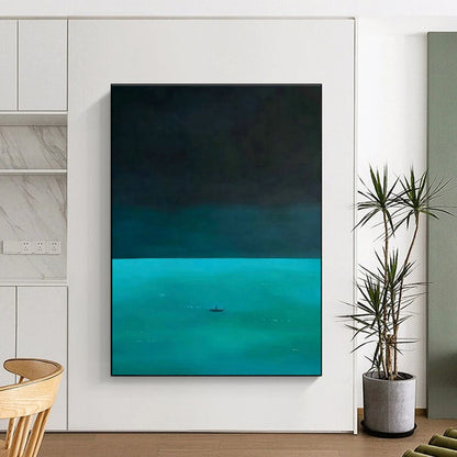 Serene Solitary Boat Art for Zen Home Meditation Corners & Nightstand - Side Relax Zones DLZ0293