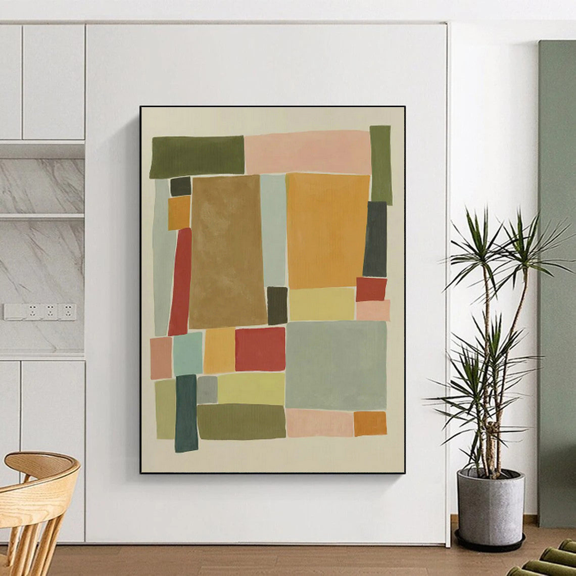 Color - Block Collage Art for Scandinavian Nursery & Bohemian Craft Room DLZ0971