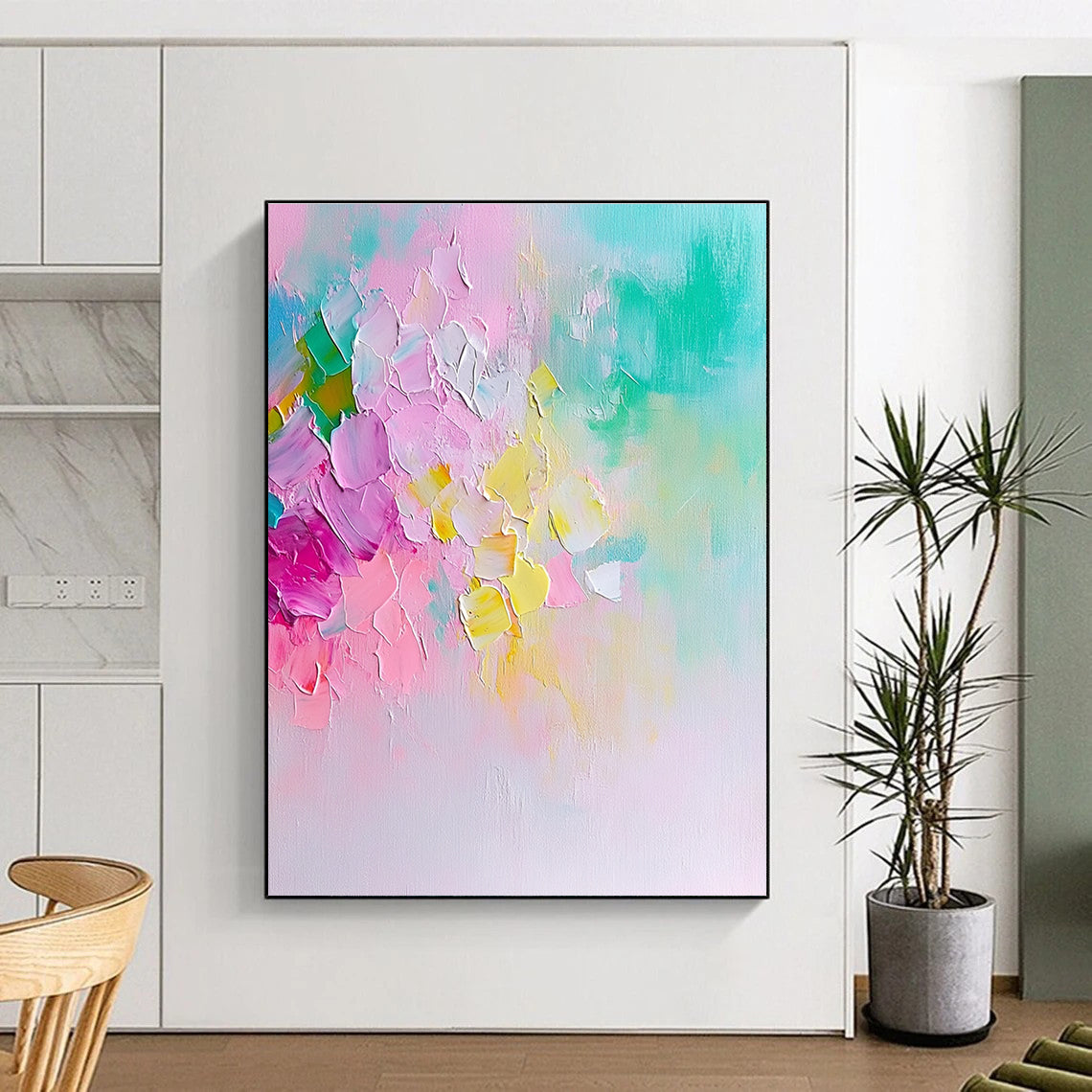 Colorful Textured Abstract for Vibrant Art Café & Bohemian Home Studio STSC442