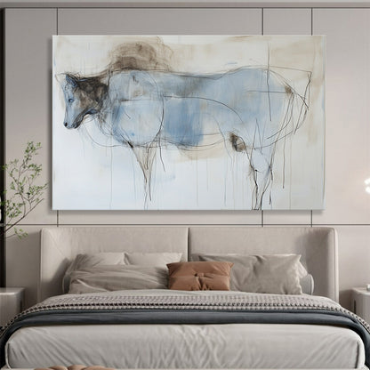 Sketchy Horse Figure Art for Equestrian Club Lounge & Bohemian Home Study SC153