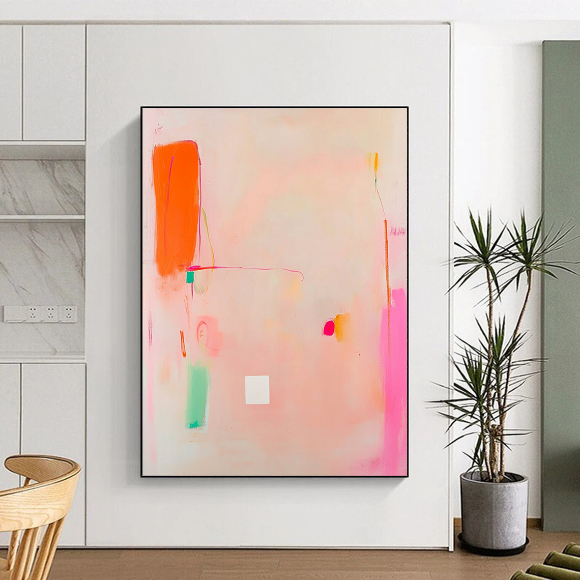 Pastel Abstract with Bold Accents for Feminine Boutique & Cozy Café STSC770