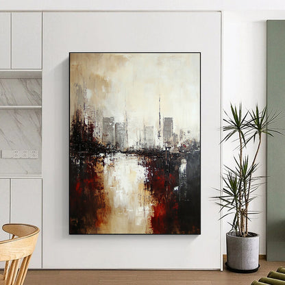 Abstract Cityscape with Reflections Art for Urban Rooftop Bar & Architect’s Conference Room STSC148