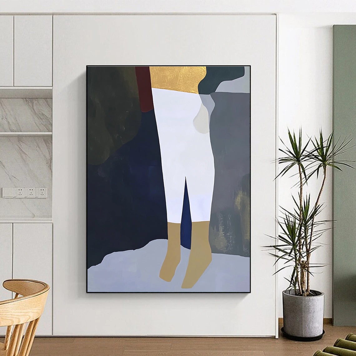 Minimalist Figure Segments for Modern Art Gallery & Chic Boutique Dressing Room STSC960