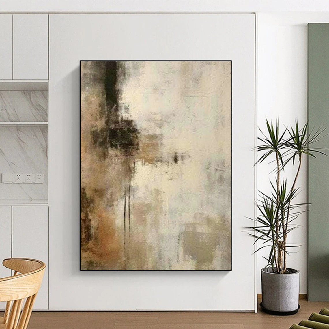 Earth - Toned Abstract Art for Nature - Inspired Spa & Minimalist Home Office DLZ2126