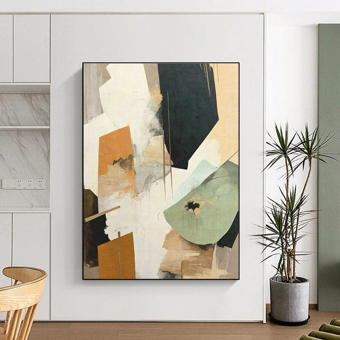 Repeated Geometric Abstract Art for Corporate Office Lobby & Minimalist Home Hallway DLZ1627