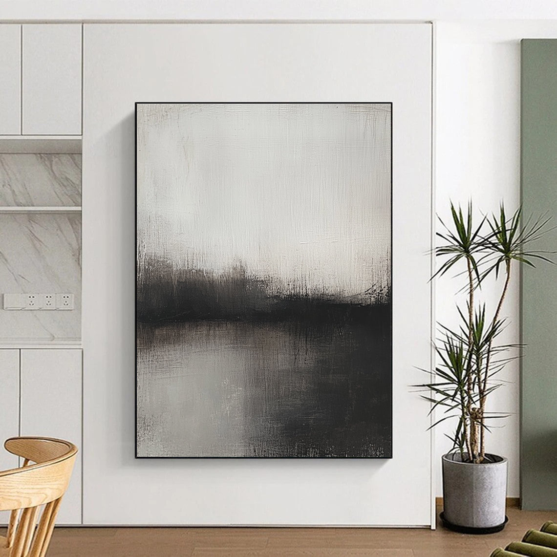 Dark Monochrome Horizon Art for Gothic - Style Study & Private Art Gallery STSC127