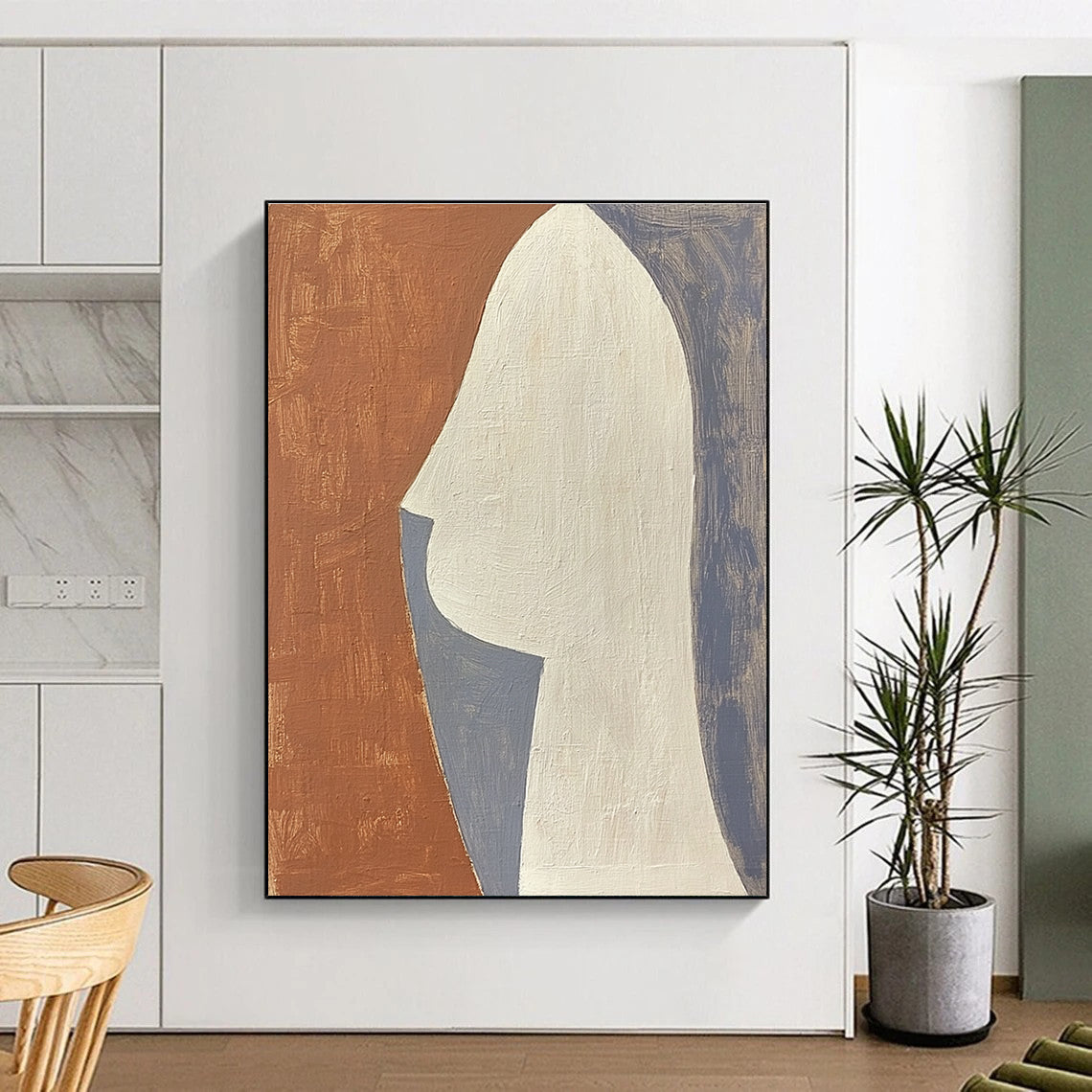 Minimalist Face Silhouette Art for Modern Home Office & Art - Inspired Bedroom STSC1370