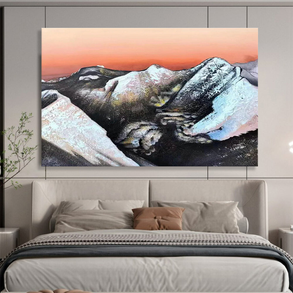 Surreal Mountain - Shaped Figure Abstract: A Captivating Centerpiece for Avant - Garde Art Galleries DLZ3035