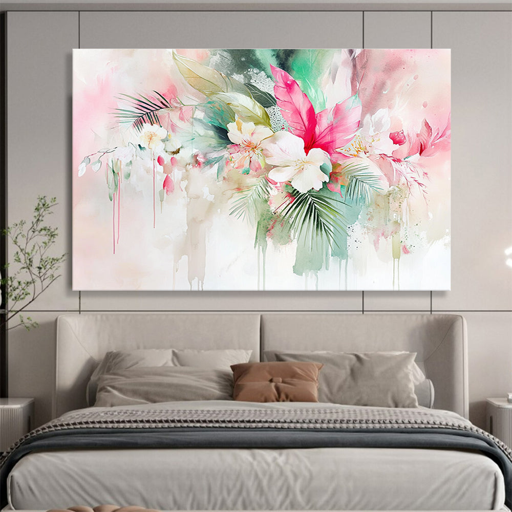 Watercolor Floral Bouquet Art for Romantic Wedding Venue & Feminine Home Salon SC290