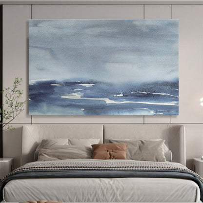 Light Blue Sky - Water Watercolor for Minimalist Beach House Studies DLZ2552