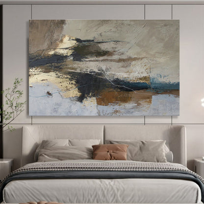 Gold - Brown Abstract Texture Art for Upscale Office Reception DLZ2895