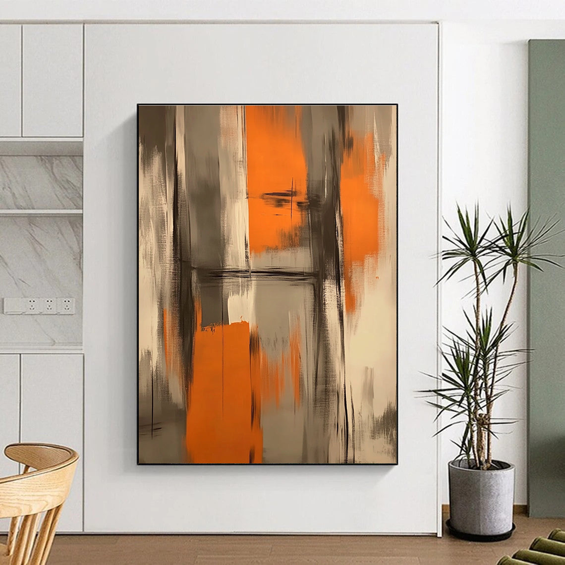 Orange and Grey Abstract for Industrial Loft & Creative Studio STSC782