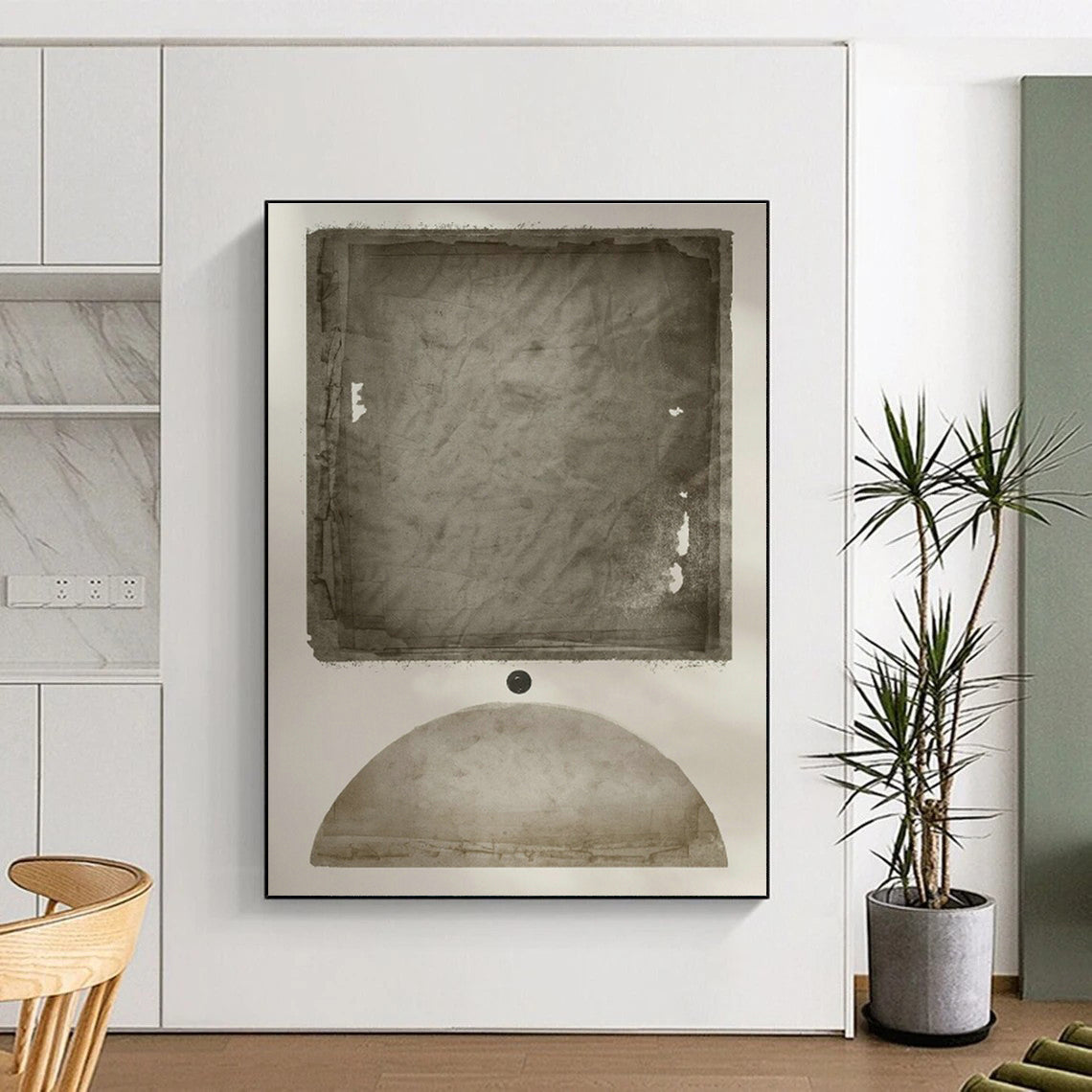 Textured Grey & Black Art for Industrial - Style Lounge & Art - Driven Workplace DLZ1369