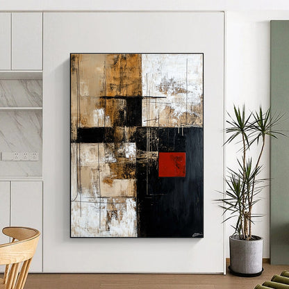 Brown and Black Geometric Abstract for Industrial - Style Loft & Contemporary Art Gallery STSC391