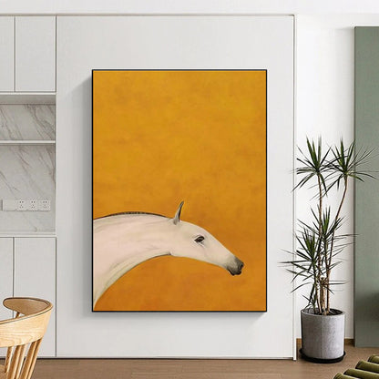 White Horse Head Art for Living Room & Study DLZ0431