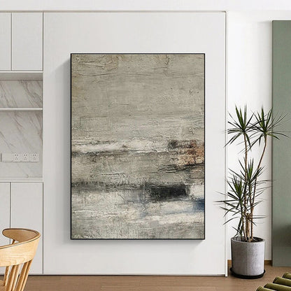Gray - White - Brown Textured Art for Rustic Restaurant & Art - Themed Hotel DLZ1872