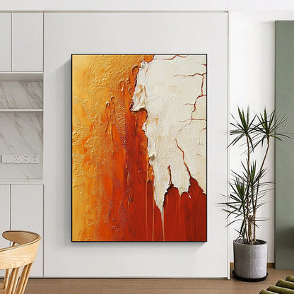 Golden and Rust Textured Abstract for Luxury Hotel Lobby & Contemporary Art Gallery STSC490