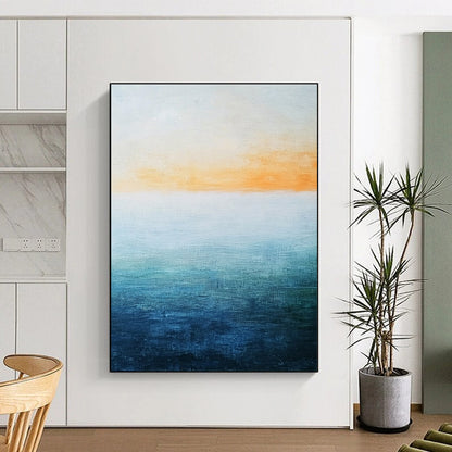 Calming Gradient Sea Art for Living Room & Spa STSC074